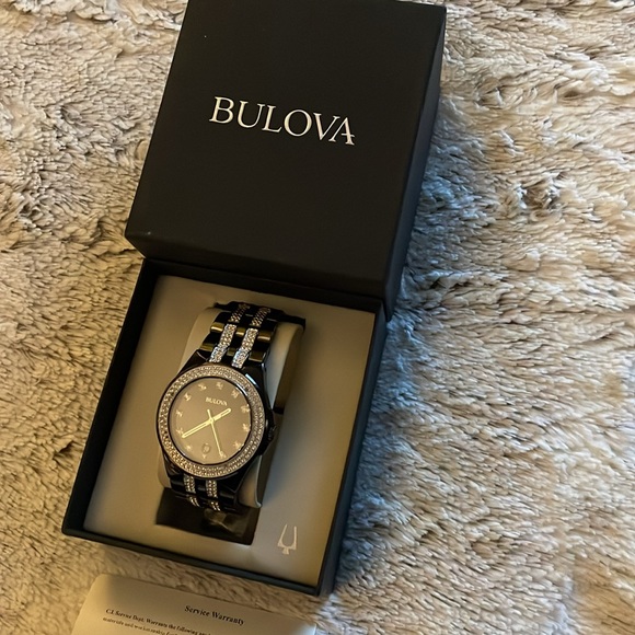 Bulova Date Diamond and Crystal Men’s Dress Watch - Picture 3 of 15